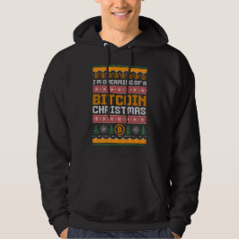 Dromen van een BITCOIN KERSTMIS Faux Knit Pattern Hoodie