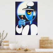 Dromen van een Blue Turtle Ken Gage Surrealist Poster (Keuken)
