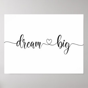 dromen van een groot , minimalistisch , modern Ins Poster