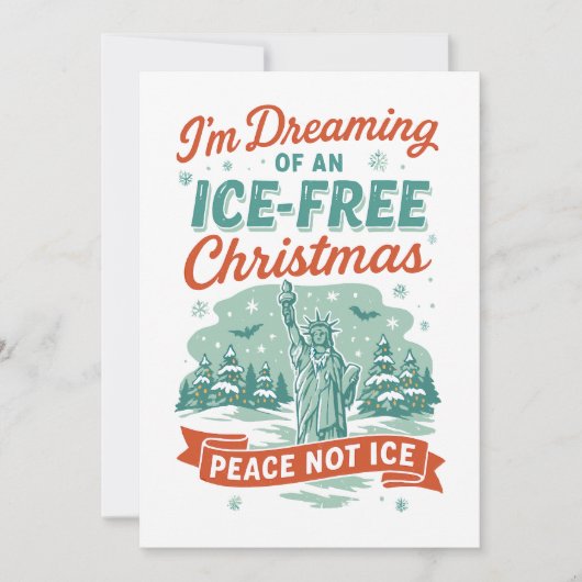 Dromen van een ICE-vrije Kerst Kaart (Voorkant)
