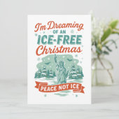 Dromen van een ICE-vrije Kerst Kaart (Staand voorkant)