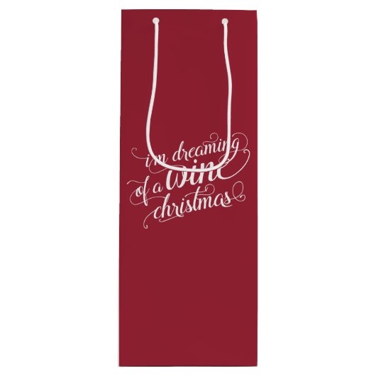 Dromen van een kerstwijn | Vakantie Wijn Cadeautas (Voorkant)
