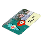 Dromen van een Retro Christmas Flexi Fotomagneet Magneet (Linkerzijde)