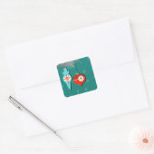Dromen van een Retro Kerst stickers (Envelop)