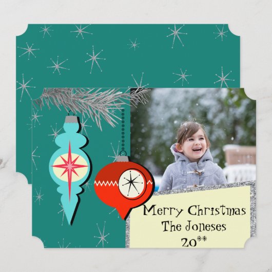 Dromen van een retro kerstkaart (Voorkant / Achterkant)