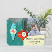 Dromen van een retro kerstkaart (Staand voorkant)