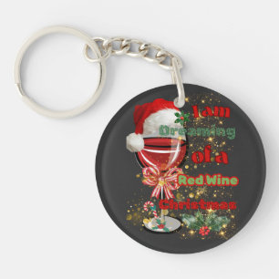Dromen van een rode witte kerst sleutelhanger