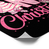 Dromen van een roze kerstboom taart Grappige Kerst Poster (Hoek)