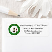 Dromen van een wijn kerstvakantie krans etiket (Insitu)