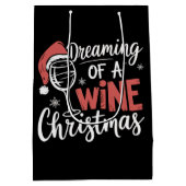 Dromen van een wijnkerstfeestje Funny Drinking Medium Cadeauzakje (Achterkant)