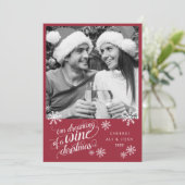 Dromen van een wijnkerstmis | Foto Feestdagenkaart (Staand voorkant)