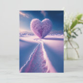 Dromen van een winternacht: huwelijksuitnodiging o kaart (Staand voorkant)