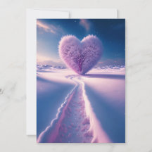 Dromen van een winternacht: huwelijksuitnodiging o