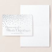 Dromen van een witte Christmas Silver Foil Kaart (Display)
