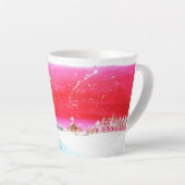 Dromen van een witte kerst koffiekopje latte mok (Rechterhoek)