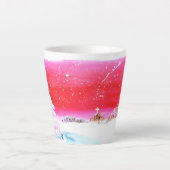 Dromen van een witte kerst koffiekopje latte mok (Voorkant)