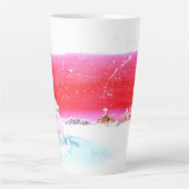 Dromen van een witte kerst Latte Cup Latte Mok (Voorkant)