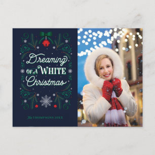 Dromen van een witte kerst Sjabloon Briefkaart