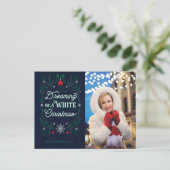 Dromen van een witte kerst Sjabloon Briefkaart (Staand voorkant)