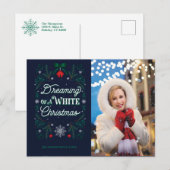 Dromen van een witte kerst Sjabloon Briefkaart (Voorkant / Achterkant)