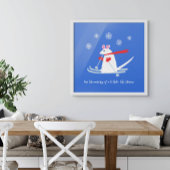 Dromen van een witte kerst - Ski Mouse Poster