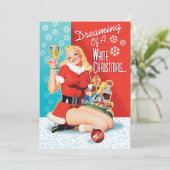 Dromen van een witte kerstfeest uitnodiging (Staand voorkant)