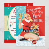 Dromen van een witte kerstfeest uitnodiging (Voorkant / Achterkant)