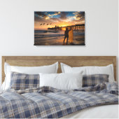 Dromen van grote golven canvas afdruk (Insitu (Slaapkamer))