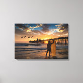 Dromen van grote golven canvas afdruk (Voorkant)