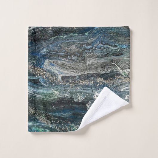 Dromen van het abstracte schilderende zee Ocean'20 Bad Handdoek (Wasdoekje)