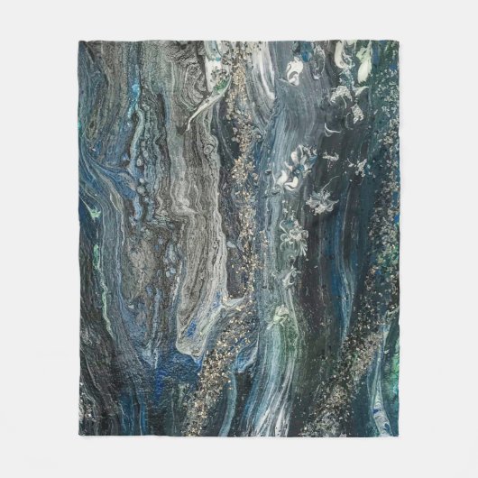 Dromen van het abstracte schilderende zee Ocean'20 Fleece Deken (Voorkant)