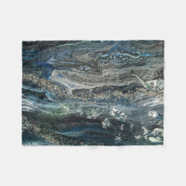 Dromen van het abstracte schilderende zee Ocean'20 Fleece Deken