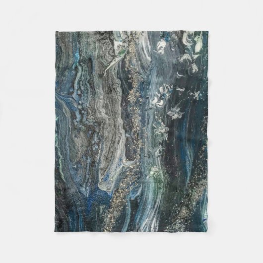 Dromen van het abstracte schilderende zee Ocean'20 Fleece Deken (Voorkant)