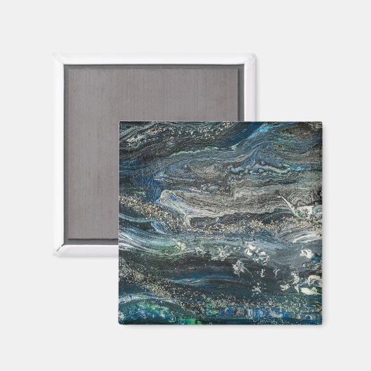 Dromen van het abstracte schilderende zee Ocean'20 Magneet (Voorkant / Achterkant)