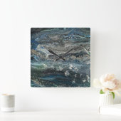 Dromen van het abstracte schilderende zee Ocean'20 Vierkante Klok (Huis)
