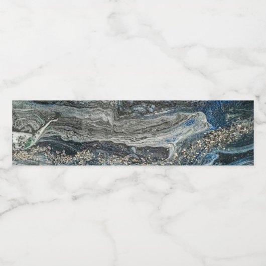 Dromen van het abstracte schilderende zee Ocean'20 Waterfles Etiket (Enkel label)