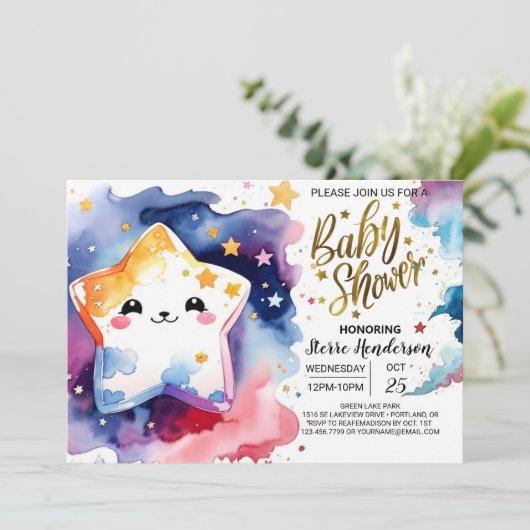 Dromen van het hemelse Baby shower Kaart (Staand voorkant)