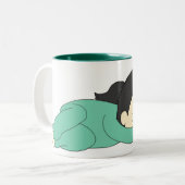 Dromen van koffie tweekleurige koffiemok (Voorkant links)