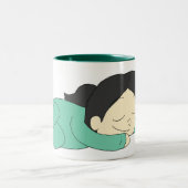 Dromen van koffie tweekleurige koffiemok (Center)