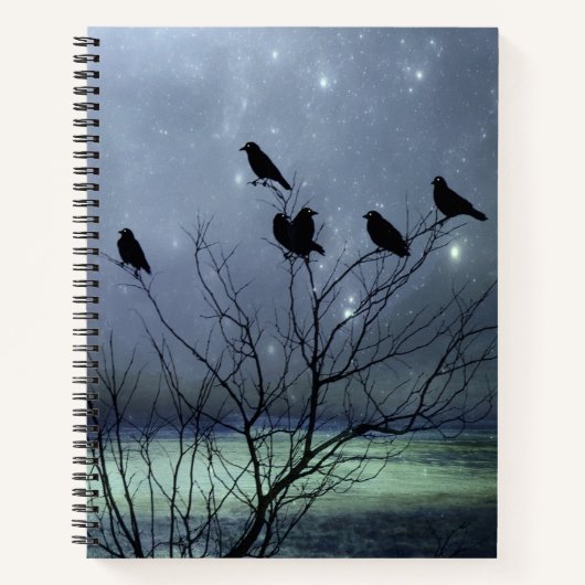 Dromen van kraaien in een boom notitieboek (Voorkant)