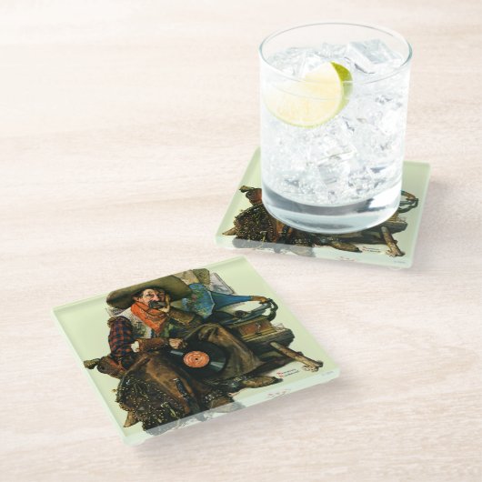 Dromen van Long Ago Glazen Onderzetter (Schuin)