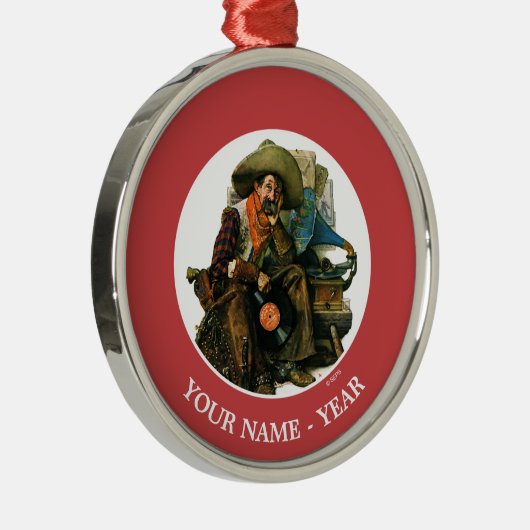 Dromen van Long Ago Metalen Ornament (Rechts)