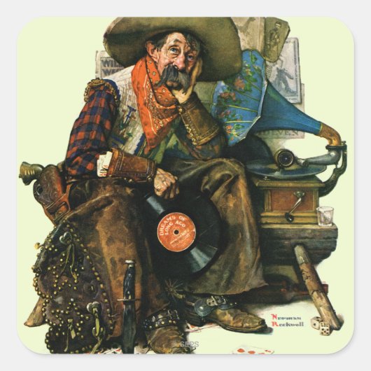 Dromen van Long Ago Vierkante Sticker (Voorkant)