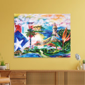Dromen van Puerto Rico Canvas Afdruk (Insitu (Woonkamer))