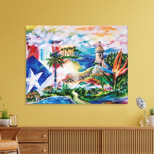 Dromen van Puerto Rico Canvas Afdruk (Insitu (Woonkamer))