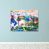 Dromen van Puerto Rico Canvas Afdruk (Insitu (Houten vloer))
