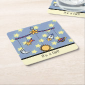 Dromen van Ruimte Mobiel Baby shower Papier Onderz Kartonnen Onderzetters (Schuin)