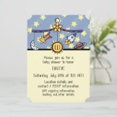 Dromen van Space Mobile Baby shower Invitation Kaart (Staand voorkant)
