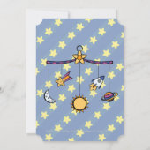 Dromen van Space Mobile Baby shower Invitation Kaart (Achterkant)