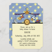 Dromen van Space Mobile Baby shower Invitation Kaart (Voorkant / Achterkant)